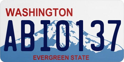 WA license plate ABI0137