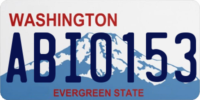 WA license plate ABI0153