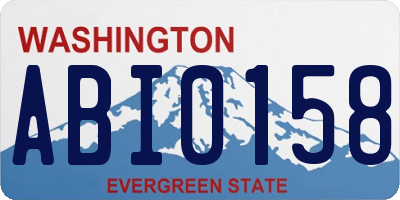 WA license plate ABI0158