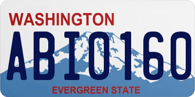 WA license plate ABI0160