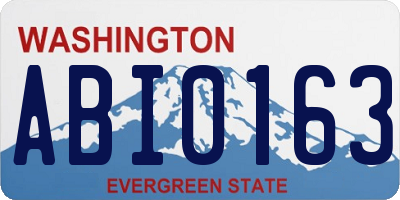 WA license plate ABI0163