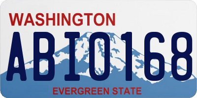 WA license plate ABI0168