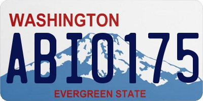 WA license plate ABI0175