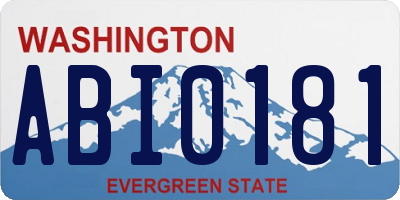 WA license plate ABI0181