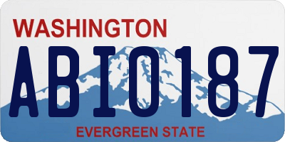 WA license plate ABI0187