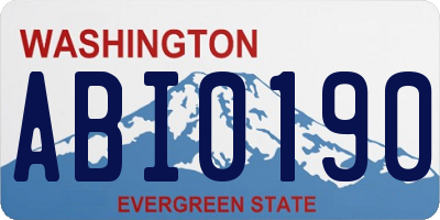 WA license plate ABI0190