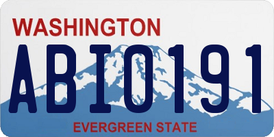 WA license plate ABI0191
