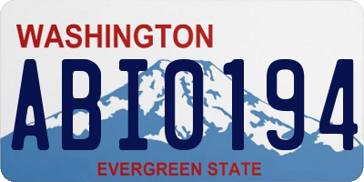 WA license plate ABI0194