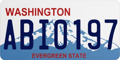 WA license plate ABI0197