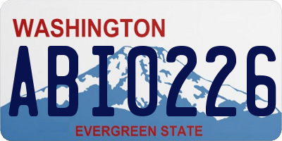 WA license plate ABI0226