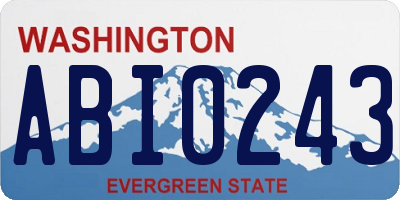 WA license plate ABI0243