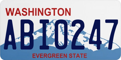 WA license plate ABI0247
