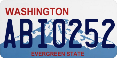 WA license plate ABI0252