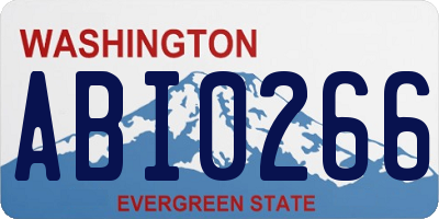 WA license plate ABI0266