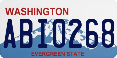 WA license plate ABI0268
