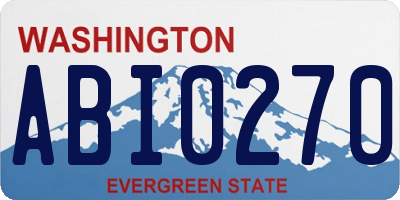 WA license plate ABI0270