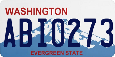 WA license plate ABI0273