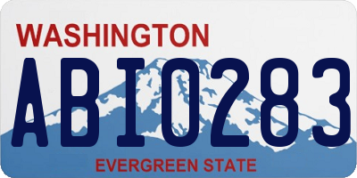 WA license plate ABI0283