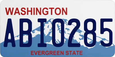 WA license plate ABI0285