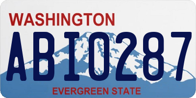 WA license plate ABI0287