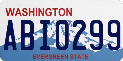 WA license plate ABI0299