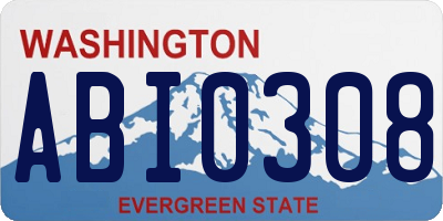 WA license plate ABI0308