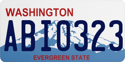 WA license plate ABI0323