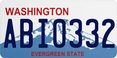 WA license plate ABI0332