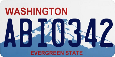 WA license plate ABI0342