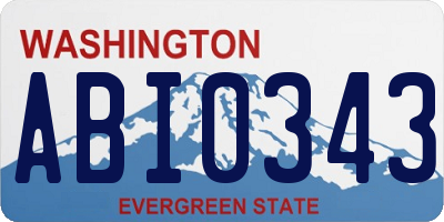 WA license plate ABI0343