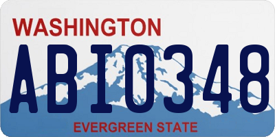 WA license plate ABI0348