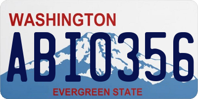 WA license plate ABI0356
