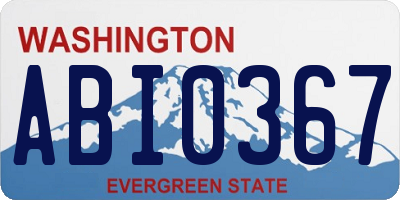 WA license plate ABI0367