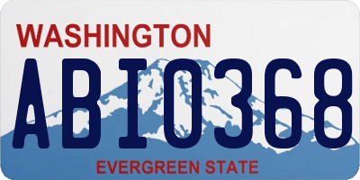 WA license plate ABI0368