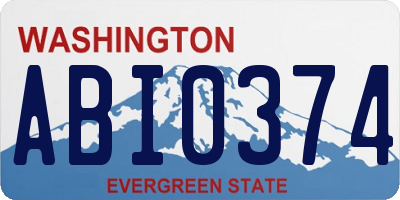 WA license plate ABI0374