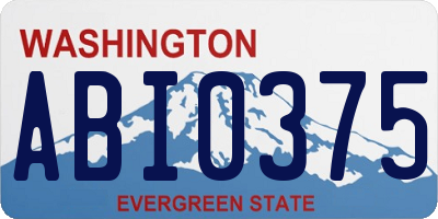 WA license plate ABI0375