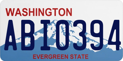 WA license plate ABI0394