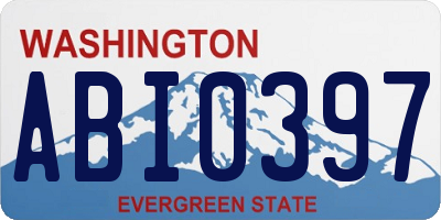 WA license plate ABI0397
