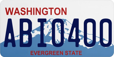 WA license plate ABI0400