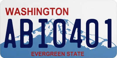 WA license plate ABI0401