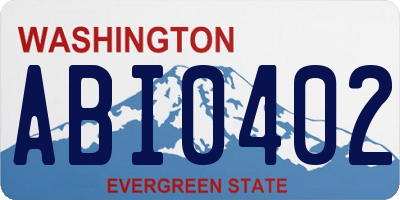 WA license plate ABI0402