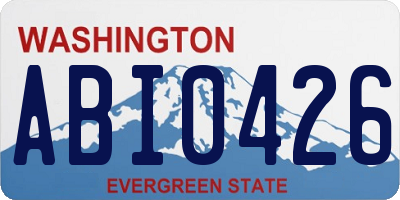 WA license plate ABI0426