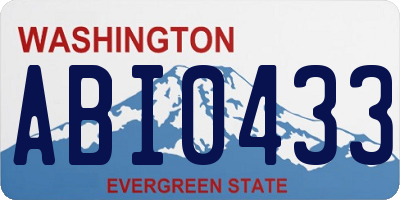 WA license plate ABI0433