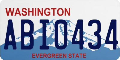 WA license plate ABI0434