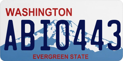 WA license plate ABI0443