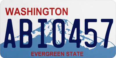 WA license plate ABI0457