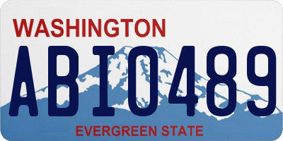 WA license plate ABI0489