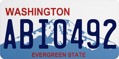 WA license plate ABI0492