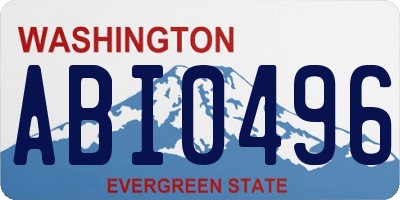 WA license plate ABI0496