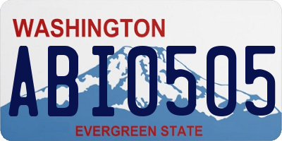 WA license plate ABI0505